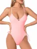 Damskie stroje kąpielowe vigocasey 2024 Underwire Push Up Women Sexy Papped One Piece Swimsuit Monokini Backless Cross Hollow Bathing Suit