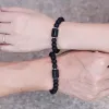 Strands Fashion Black Onyx Stone Zodiac Bracelet Lucky Blessing Beaded Constellation Horoscope Bracelet For Men Women Friendship Gifts