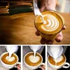 Roestvrijstalen melkschuim voor lange afgeronde tuit latte kunst kruik melk pitcher frother professionele barista melk stomen kruik 240410