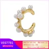 Boucles d'oreilles Zhukou Pearl Ear Cuff Clip de mode sur boucles d'oreilles pour femmes gracieuses Fake Piercing Boucles d'oreilles Amitié bijoux en gros Ve677