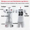 Fans tops TEES MANNEN KINDER TRAINING JERSEY SET Personaliseerde Custom Man Boys Quick Dry Short Sleeve voetbaluniform Pak Tracksuit Outfit Y240423