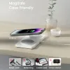 Chargers Bonola Dual Magnetic Wireless Charger 2 in 1 Stand pour iPhone 15Pro / 14 Macsafe Wireless Chargers Pad pour iPhone 13/12 11pro Max