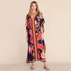 Kaftan jurk over maat vrouwen strand bedek zomerkleding kimono mujer vestidos de fiesta 240416