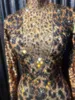 Stage Wear Sexy Leopard Print Rhinestones Jumpsuit Women Performance Party Party Nightclub Outfit Dancer Show