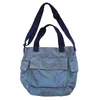 Sacs à provisions Chic Denim épaule sac fourre-tout pour femmes hommes toile acheteur coréen femelle souple sac à main grand messager