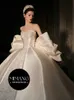 Satin strapless Main Wedding Dress for Bride 2024 New Main Dress Heavy Industry Wedding Dress for Small Tall High Quality Dress