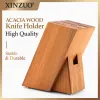 Stockage Xinzuo Nouveau arrivée ACACIA Wood Knife Holder Stand Bloc Bloc de haute qualité Ciseaux de haute qualité outil de cuisine de rangement