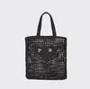 Tote Çanta Tasarımcı Çanta Straw Bag Bag Torbası Moda Örgü Yaz Saman Saman Kara Kayıtlı Yazma Yaz Dokuma Çanta Tatil Çantası Büyük Kapasiteli Alışveriş Çantası