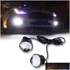 Led Daytime Running 1Pair Car Light Lights Drl External Fish Eagle Eye Mobile Strobe Flash Lamp Drop Delivery Mobiles Motorcycles Par Dh7Fp