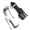 Dansskor leecabe 20cm/8inch mette pu övre svart med vit färg trend mode höga klackar pol boot