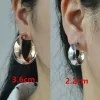 Earrings Clip On Earrings for Women Non Pierced Fashion Big Circle Rose Gold Silver Plating Exaggerated Personality Fine Ladies Earings