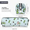 Gir Pattern Pencil Case Cartoon Kawaii Pu Leather Bag Girls Boys Vintage Big School Casesery Stationery