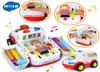 HOLA 836 Ambulance Car Toy med musikljus för barns småbarn 1324 månad 2in1 låtsas Doctor Toy Set Kit For Children Boys Y4473651