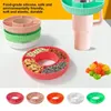 Placas Snack anel de tigela de água xícara de copo de silicone para batatas fritas nozes de entretenimento de lava -louças de lava -louças armazenamento seguro