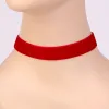 Necklaces Punk Red Black Velvet Short Choker Necklace Gothic Vintage Women Neck Jewelry Chockers Torques Collares Femme