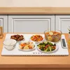 Table Mats Food Warmer Tray Adjustable Temperature Electric Warming Foldable Design Fast Heating Plate For Dining