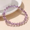 Strands JD 7A Top Quality Natural Brazilian Ice Amethyst Strand Bracelet Women Charm Round Bead Reiki Healing Energy Yoga Wrist Jewelry