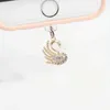 Cell Phone Anti-Dust Gadgets Mobile phone dust plug beautiful swan fashionable alloy diamond pendant data cable charging port plug Y240423