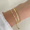 STRANDS 2023 NIEUWE BOHEMISCHE HANDMADE PEARL FLOOM Multi -layer gekleurde kunstmatige parels Bracelet Vintage voor vrouwen Fashion Wedding Sieraden