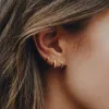 Earrings 2PCS Stainless Steel Huggie Small Hoop Earrings For Women Tiny Round Circle Punk Unisex Rock Earring Cartilage Piercing Jewelry