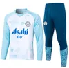 Haaland 23 24 Soccer Tracksuit de Bruyne Mans Cities Grealish Sterling Ferran Mahrez Foden 2023 2024 Men Kids Kit Voetbaltrainingspak Uniformen