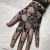 Tattoos wasserdichte temporäre Tattoo Aufkleber Rose Blume Hand zurück Tatto Art Flash Tatoo falsche Tattoos für Frauen Männer