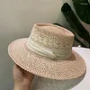 Basker 2024 Sun Hat For Women Straw Patchwork Summer Men Fedoras Spring Visor Travel Beach Cap Visirs Ins Black Khaki Beige