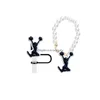 Charm Bracelets 2Pcs/Set Cartoon St Ers Toppers Cheerleading Pearl Pendant For Cup Drinking Sts Accessories Drop Delivery Otuxs