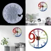 Relógios 1 PC relógio Silicone molde Diy Shape Relógio Relógio Resina Parede pendurada pendurar espelho decorativo Resina epóxi Ferramenta artesanal