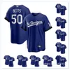 Dodgers Bettswxw50kershaw#22 Kvinnor broderat Blue City -spelare