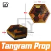 Blockerar flyktrum prop tangram prop real life fly flykt spel finish pussel pussel för att låsa upp hemligt kammare rum gentenly