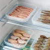 Bins Transparent Preservation Box PE Soft Cover Refrigerator Can Stack Seafood, Fresh Vegetables Storage Box Freezer Home Accessories