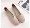 Casual Shoes Spring Summer Women Flat Breattable Knit Enkelt bekväma ol-slip-on fritidslimare 7 färger lolita