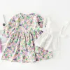 Nuovi pezzi 2022 Spring Autumn Kids Girl Floral Two Piece Rompers BASH BAMBINO ROMPERSI NETTO BASCIONI Abito da bambina Rompers Abito