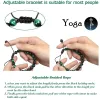 Strands 8 mm tygrysowy kamienny koralik para bransoletka regulowana pleciona lina Bolek Natural Lava Rock Mężczyzn Kobiety Joga Healing Balans Biżuteria