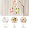 born Crib Bed Bell Cartoon Christmas Style Toy Baby Rattle 0-12Months Musical Mobile Toddler Carousel For Kid Gift 240418