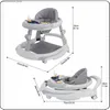 Baby Walkers Ubravoo Foldbar Baby Walker med O-formade ben och multifunktionell rullande förebyggande 6-18 månader gammal justerbar höjdmusikleksak Q240423