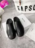 Designer The Row Dress Shoes High Conjunto 2023 Autumn Fashion Round Head Leather Baotou Sandals Casual Muller Slippers