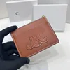 Hohe Quailty Luxury Männer Brieftaschen Frauen Kredithalter Designer -Kartenhalter Klassische Mini -Bank -Karteninhaber kleine schlank beschichtete Leinwand Brieftasche mit Kasten