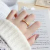 Banden Hoge kwaliteit 4mm Simple Frosted Ring Fashion Golden Ring Heren en Dames exclusieve paar trouwring Groothandel MSR18