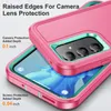 Cajas de teléfonos de Kickstand de defensa para Motorola Moto G Stylus 5G 2024 Play Power Edge Pure Edge 30 Pro Bede+ 3 capas Cubierta de protección híbrida con soporte múltiples colores