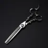 SHARS PROFESSIONAL JP 440C 6 '' UPSCALE SCISSOR SKULL HANDLE Hårsax Skär Barber Haircut Thinning Shears Frisörsax