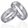 Bandas Alianzas matrimoniales de alta calidad Rings de boda de color blanco color de oro para hombres y mujeres Joyas de acero inoxidable nunca se desvanecen