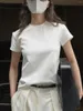 Camicie da donna 2024 Summer Women Simple Short Short Short-Shirt Pullover Slim coribini Topped Top Top Y2K Streetwear
