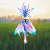 Décorations de jardin 2 / 4pcs Rotation Girl Wind Chimes Color Ballet Spinning Ornement Gradient Ribbon Polon