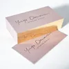 Geschenkverpackung 100pcs Visitenkarte Custom Printing Luxus rosariode Goldfolienpapier mit Kante