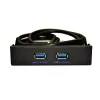 Hubs H1111Z 20 broches 2 Port USB 3.0 Panneau avant de 3,5 pouces USB3.0 Adaptateur de câble d'extension Hub Bracket métal