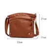 Storage Bags Women Small Crossbody Bag Soft PU Leather Triple Zip Sling Crossover Shoulder For Outdoor Traveling Shopping JAN88