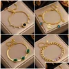Kette 14K Gelbgold Charm Armreifen Armband für Frauen Neue Trend rostbezogene Handgelenk Juwelierfeier Geschenke Bijoux Drop Lieferung Brabänder DHCOB