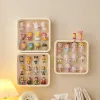 BINS Väggmontering Showcase Clear Acrylic Blind Box Figurer 3 Lager Toy Display Case Siffror Display Stand Dust Proof Doll Storage Box